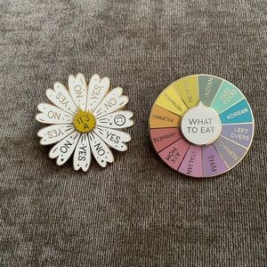 Enamel Spinner Pins - 2pc lot